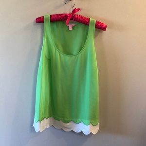 Lilly Pulitzer Silk Carlina Top New Green Size M